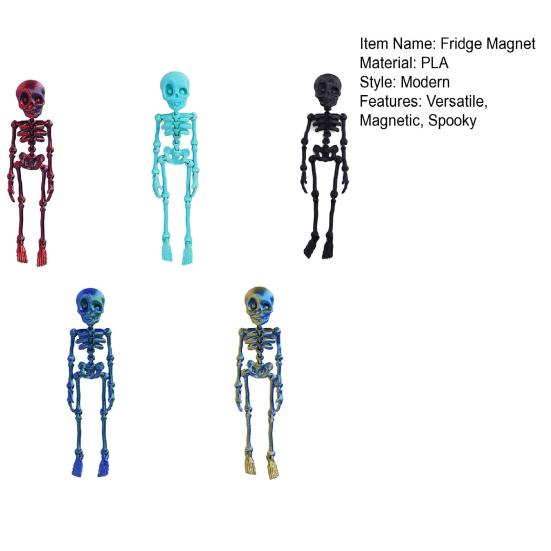 Магниты на холодильник в виде черепа с подвижными суставами Хэллоуинский подвижный скелет на холодильник