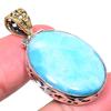 Подвеска Natural Republic Larimar из цельного стерлингового серебра 925 пробы в тон 1,58 дюйма E5G06