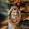 Fox Christmas Ornament 2D Acrylic Forest Animal Hanging Decoration Fox In Tree