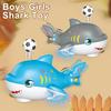 Electric Blowing Ball Shark Toy with Music Light Swing Tail Walking Shark
