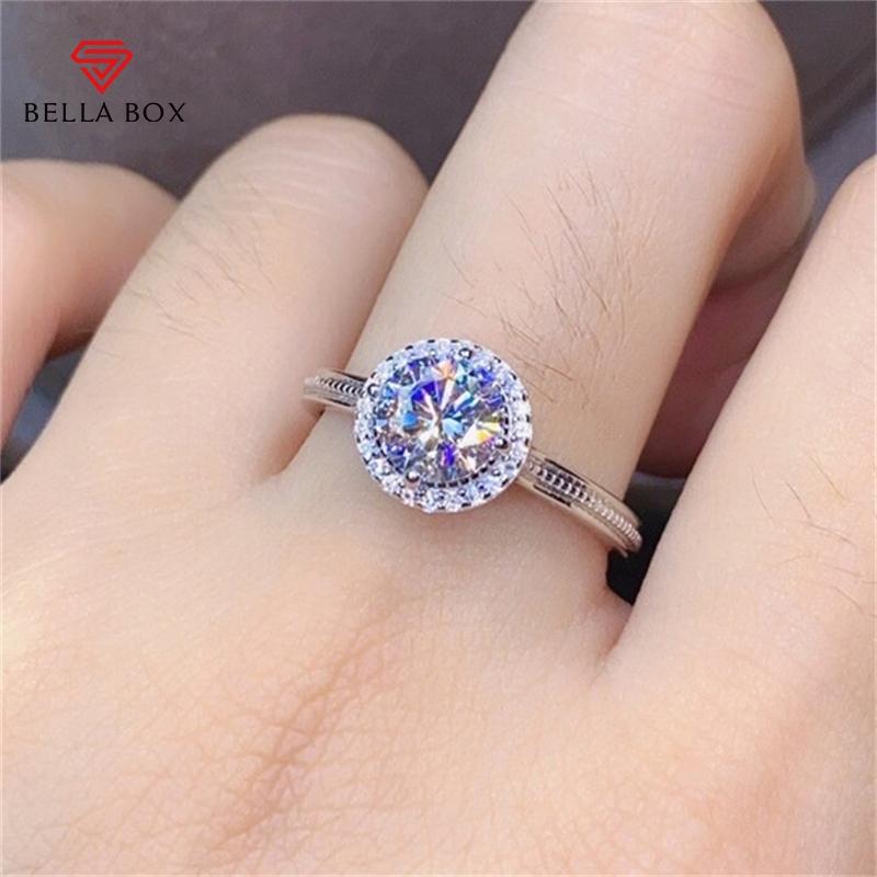 BELLA BOX Круглые белые формы темпераментные винтажные кольца для женщин с цирконом для помолвки и ювелирных украшений в подарок
