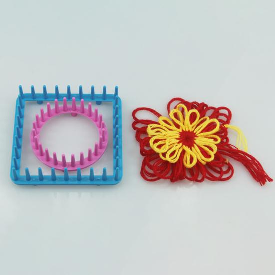 Useful Wide Application Easy To Use Flower Loom Square Weaving Home Supply