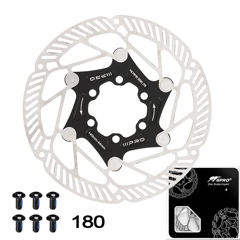 IIIPRO Bicycle Brake Disc Rotor 140/160/180/203MM Road Bike Brake Disc Heat Dissipation 6 Bolts Bicycle Floating Rotor