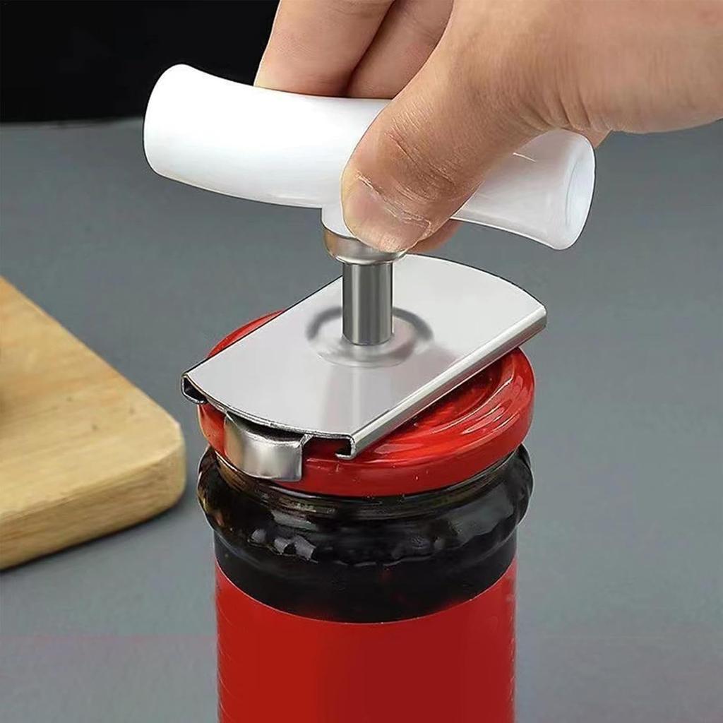 2pcs Stainless Steel Bottle Cap Opener Portable Adjustable Jar Lids Opener Labor-saving Glass Can Openers Manual Kitchen Gadgets