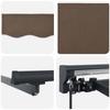 Manual Awning Frame with LEDs Taupe 3.5 x 2 m