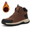 Мужские зимние сноубутсы Супер теплые Плюс Мужские походные ботинки Высококачественная водонепроницаемая кожа Мужские ботинки Уличные ботильоны Кроссовки