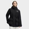 Fila Серия Наследие Модный Повседневный Свободный Теплый Хлопковый Жакет с Капюшоном Женские куртки Черный F11W518904F-BK