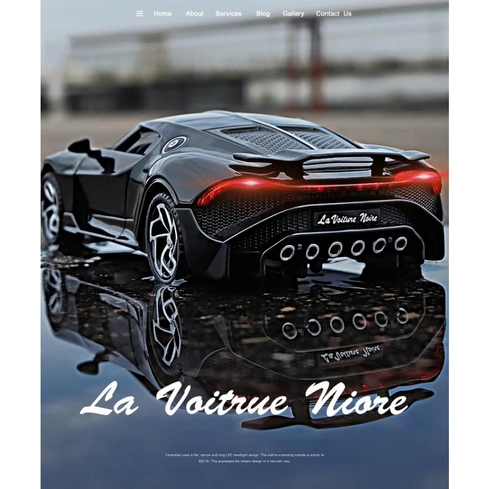 1/32 Bugatti La Voiture Noire Black Dragon Supercar игрушечные литые машины и игрушечные транспортные средства модель автомобиля игрушки для детей