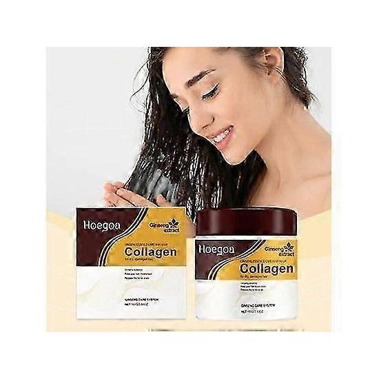 Ginseng Essence Hair Mask, Collagen Hair Mask with Argan Oil, Deep Repair Conditioning Nourishing for Frizz, Dry and Damaged Hair