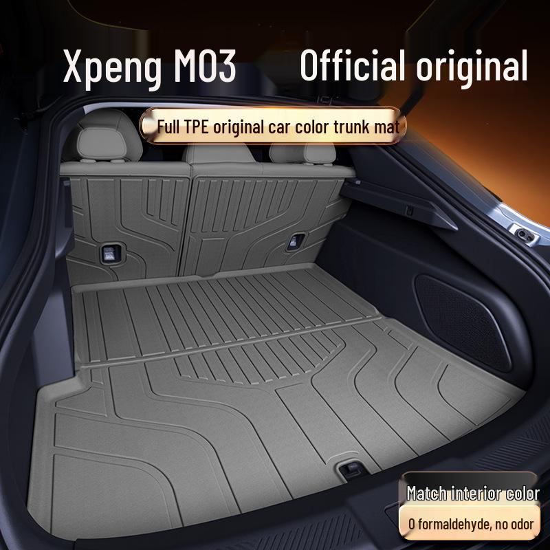 XPeng MONA M03 Коврик в багажник из ТПЭ Аксессуар для салона автомобиля Задний багажник Коврики для ног