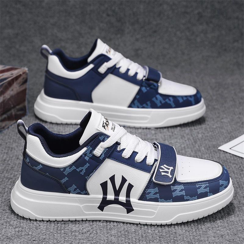 Гочао Мужская Обувь Повседневная Обувь на Толстой Подошве Кожаный Верх Буквенный Дышащая Спортивная Белая Обувь