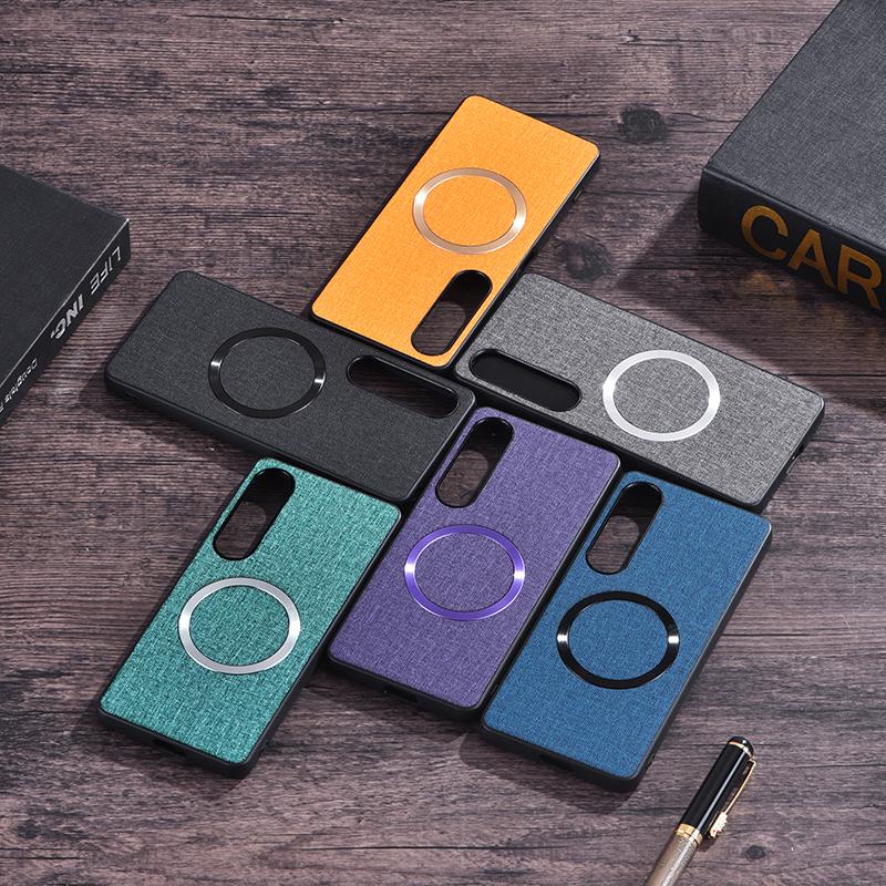 Для Sony Xperia 1 VI 10Vi Чехол Роскошный ПУ Магнитный Беспроводная Зарядка Защитный Задняя Крышка Чехол Для Sony xperia 10 1vi Чехол для Телефона
