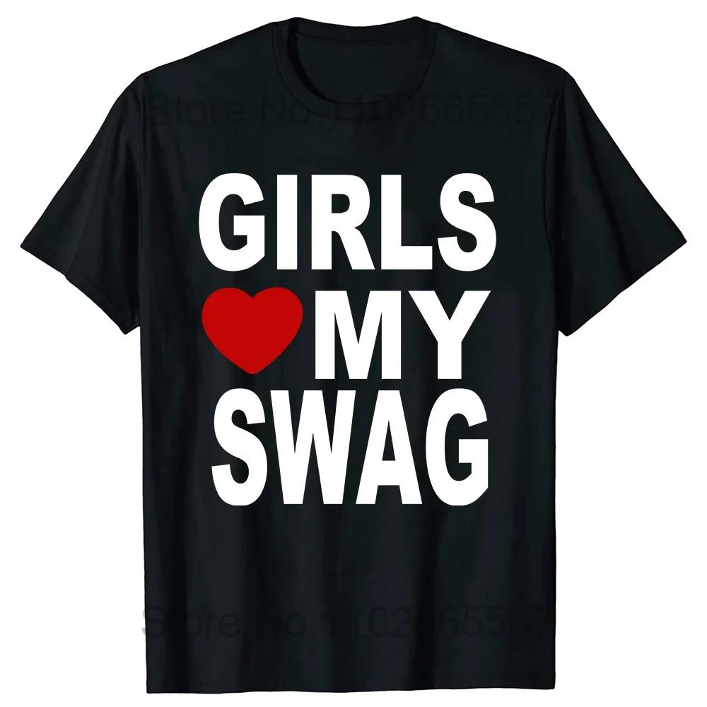 Girls Love My Autism Swag Смешные подарки для мальчиков-аутистов Осведомленность Футболки Графическая уличная одежда Идеи подарков с коротким рукавом Футболка