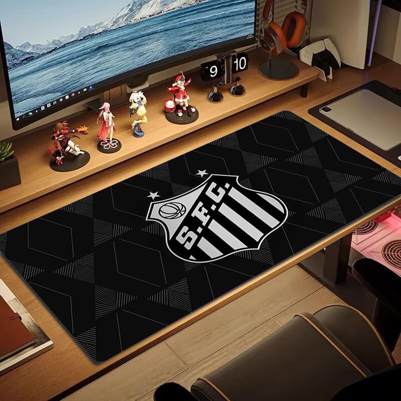 Подушка с принтом Santos FC Нескользящий Коврик для ноутбука, планшета, большой коврик для мыши XXL Коврик для мини-ПК Игровой коврик С заблокированным краем