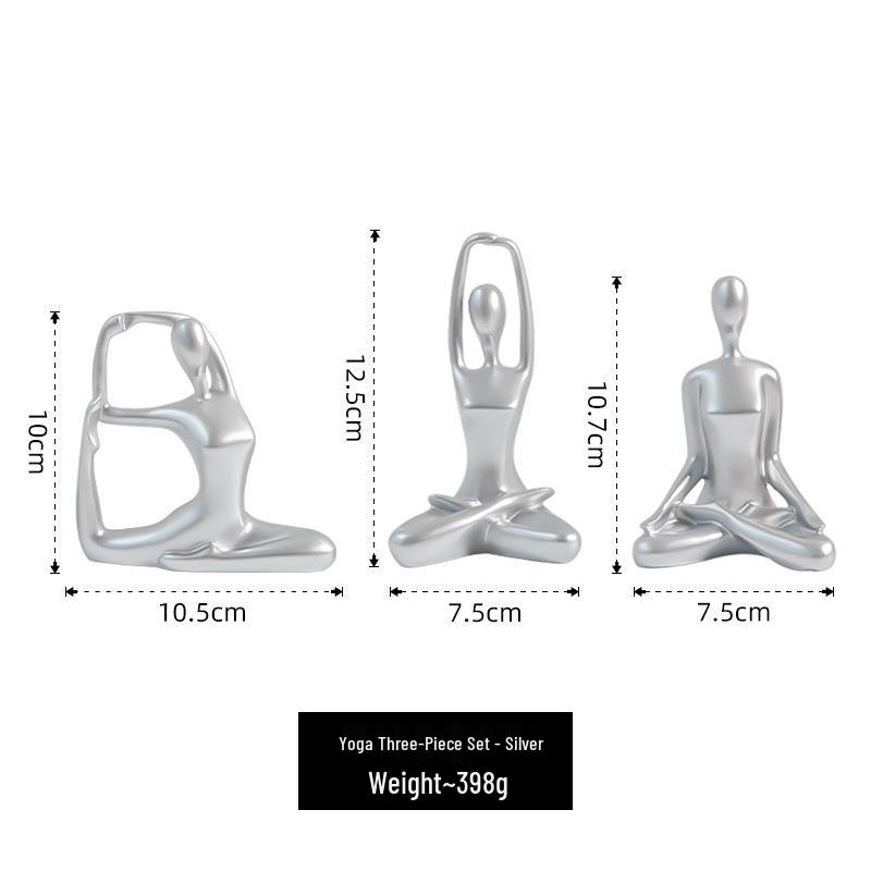 Nordic Minimalist Silver Thinker Sculpture for Home and Hotel Decor