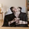 3D Фланелевое одеяло с изображением K-POP певца Джимина, Теплое и уютное мягкое покрывало для дома, спальни, кровати, дивана, пикника, офиса, Подарок