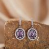 Серьги-гвоздики из стерлингового серебра S925 с 18-каратным золотом, натурального цвета, с аметистом, легкая роскошь, высококачественные серьги, не выцветающие, энергетические украшения