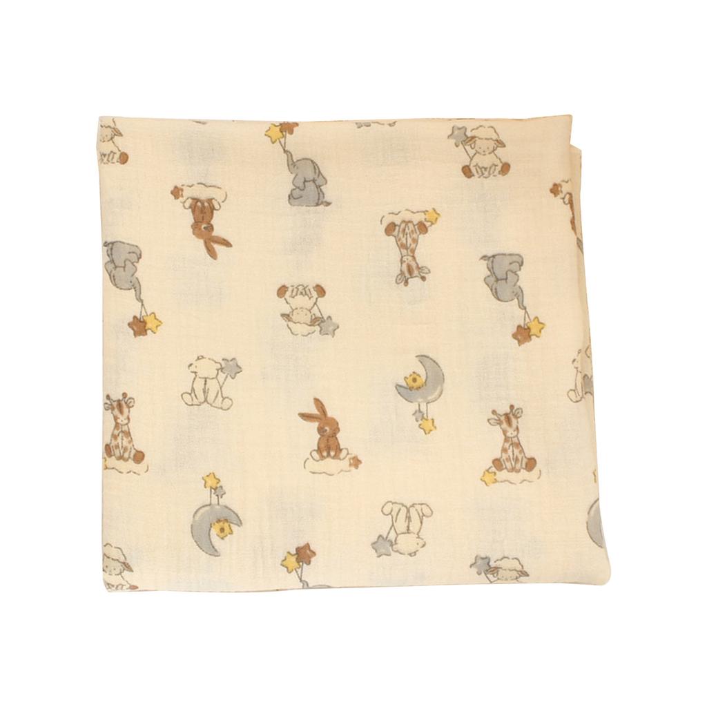 Soft and Breathable Cotton Blanket Newborns Receiving Blankets Swaddles Wrap Strollers Cover for Infant Shower Gift