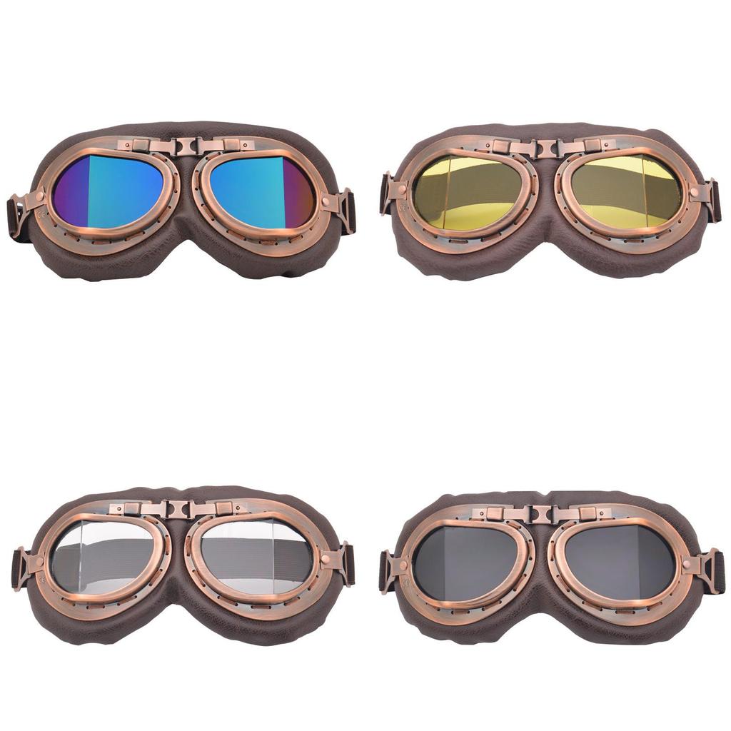Harley Retro Copper Style Motorcycle Goggles With Adjustable Nose Pads For Outdoor Riding Enthusiasts