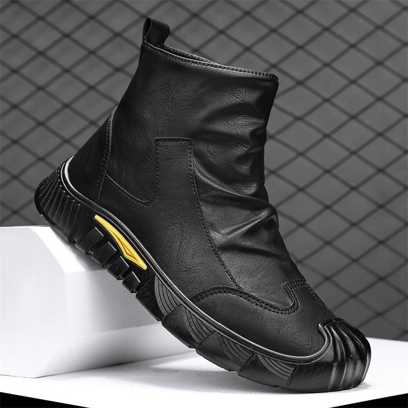 Fashion Boots Men Shoes Casual Shoes Classics Ankle Boots High Slip On Office Ventilate Versatile Motorcycle Boots Men Casual Sneakers