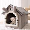 Indoor Dog House Washable Removable Dogs Cats House Removable Cartoon Dog Tent House Winter Warm Cats Nest Bed Pet Supplies