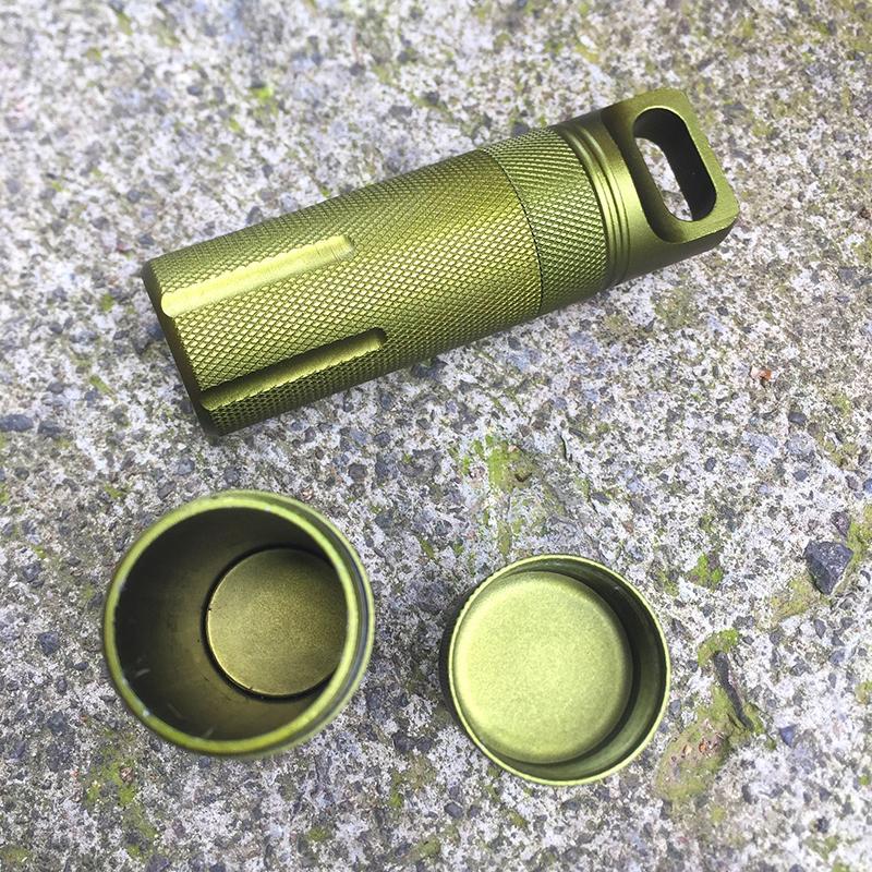 Ящик для хранения вещей для выживания, портативный флакон с лекарствами, контейнер для хранения аварийных инструментов, водонепроницаемый, для повседневного использования, алюминиевый