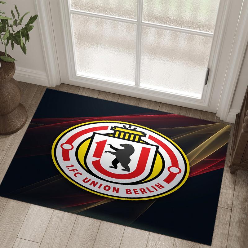Union Berlin FC Design Crystal Velvet Carpet Cozy Non?Slip Printed Rug For Bedroom Living Room Entrance