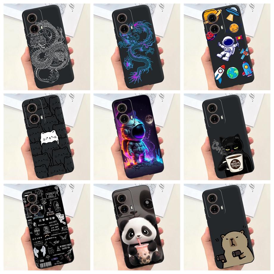For Motorola Moto G85 Soft TPU Phone Case Silicone Luxury Cute Cat Panda Animals Painted Cover For Motorola G85 MotoG85 Fundas