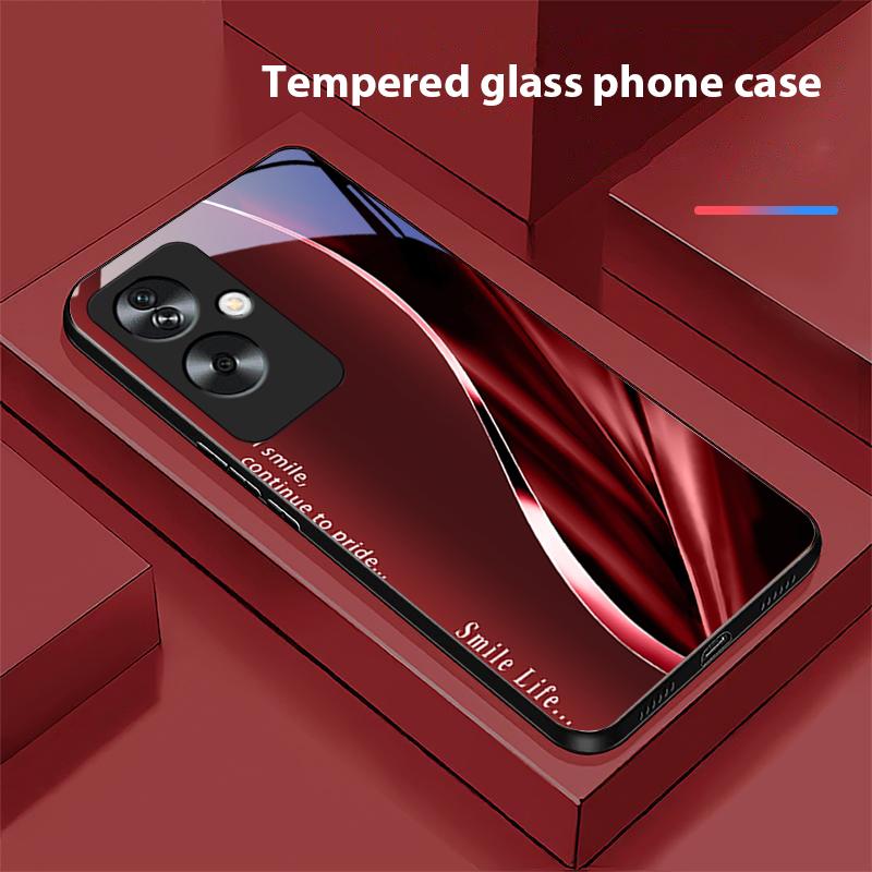 Новый Мягкий Коричнево-Красный Для Oppo A79 5G 58 78 74 60 4G Reno 11F Realme GT 6 11 Note 50 10 C55 X2 Закаленное Стекло Черный Чехол для Телефона