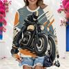 Ladies Plus Size Crew Neck Long Sleeve Sweatshirt Soft Loose Casual Street Leisure Daily Pullover
