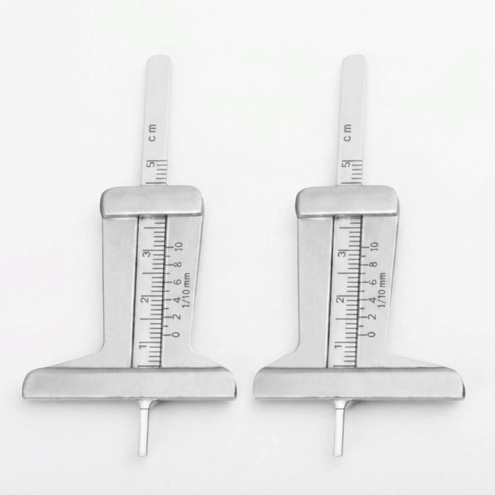 2pcs Precise Measurement Steel Tire Depth Ruler Vehicle Tread Wear Indicator For Car Inspection