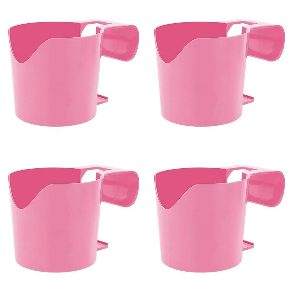 Держатель для чашки для бассейна без перфорации, стеллаж для хранения в бассейне, многоразовый держатель для напитков (розовый)