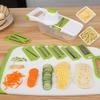 MGOXO Slicer Julienne Set Vegetable Cutter Multifunctional Slicer 8-in-1 (Green)