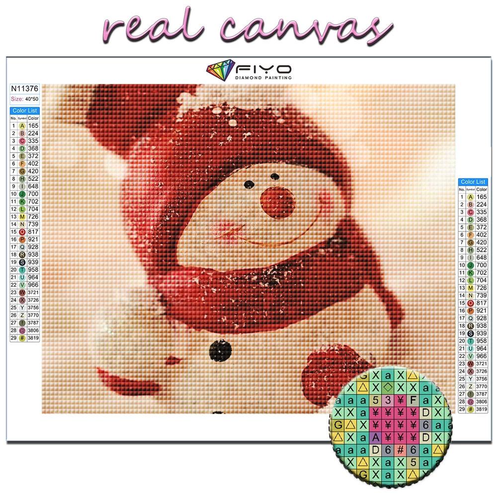 Полный 5D Diy Алмазная картина Рождественская елка Санта-Снеговик 5D Алмазная картина