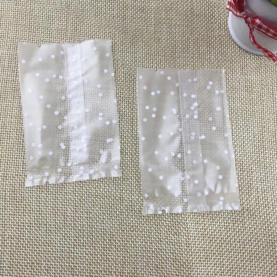 100 шт./упак., пакеты с машинной запечаткой, прозрачные водонепроницаемые пластиковые пакеты с белой точкой, вакуумный упаковщик, мешок для хранения печенья и еды для кухни