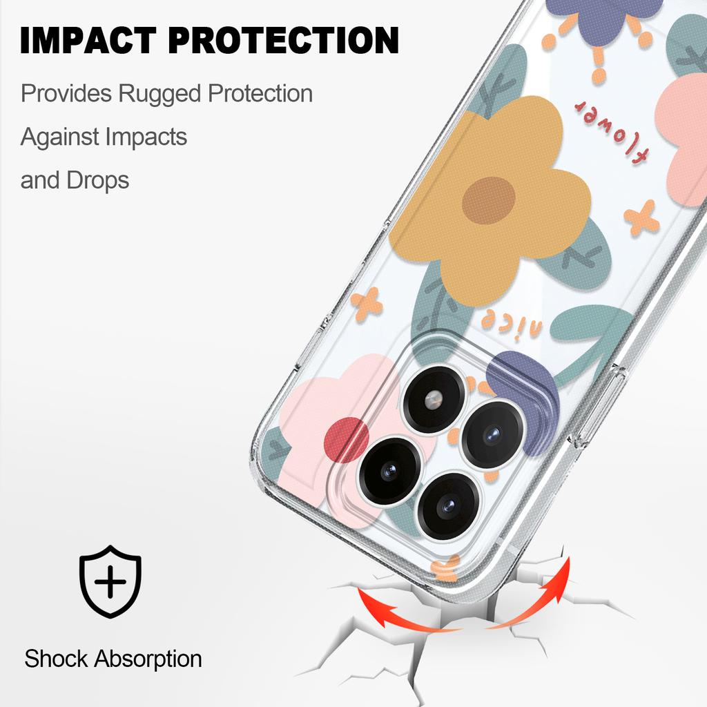 Прозрачный чехол для телефона с разноцветными цветами для Xiaomi 15 15T 14 14T POCO M7 X7 F7 M6 X6 Pro Ultra 4G 5G Мягкий чехол из ТПУ