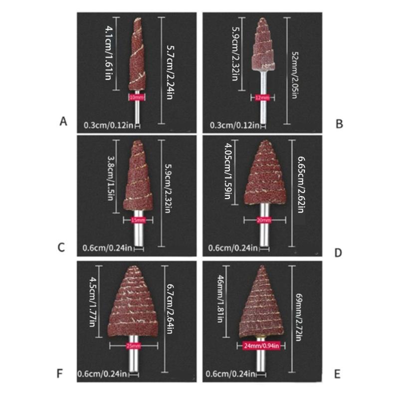 Versatile 5Pcs Cone Shape Abrasive Sandpaper Deburring Sanding Polishing Flap Wheel Grinding Head for Deep Hole Polish
