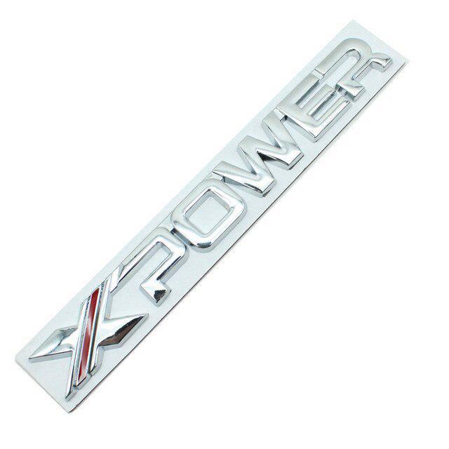 Car 3D Metal X XPOWER Logo Trunk Body Badge Emblem Decals Sticker For M-G 3 7 5 6 EZS TF ZR ZS HS GS GT Hector RX5 RX8