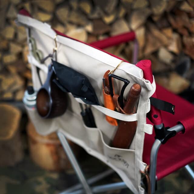 DUCKNOT Навесной органайзер из канваса с задним карманом для стула, настенный карман, карман на спинку сиденья, карман для хранения, Сделано в Японии Нет (Черный логотип)