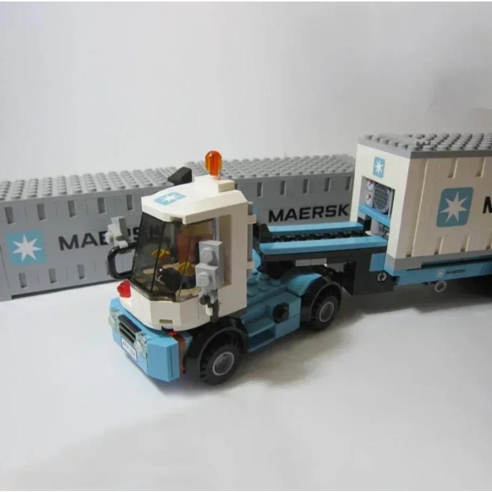 2024 новый Классический креативный контейнерный грузовой поезд Maersk строительный блок игрушка 10219 подарки