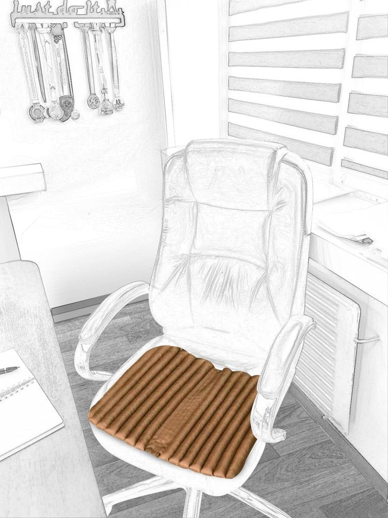 Накидка на кресло руководителя Ekkoseat, наполнитель гречневая шелуха