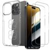 Protective Case - BOOLING - for iPhone 16 Pro Max - Transparent - 2 Tempered Glasses - Full Protection