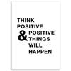 Canvas print, motivational Think positive