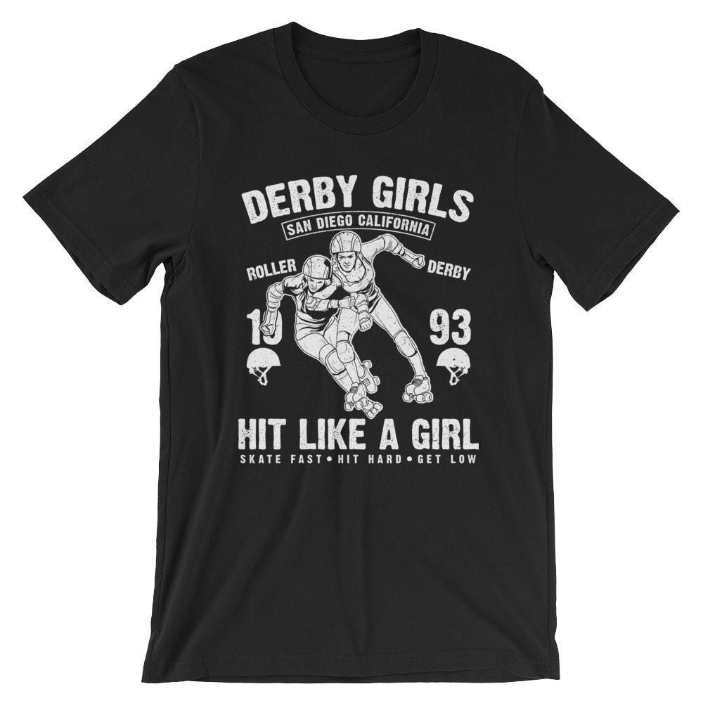 Derby Girls T-Shirt. Roller Derby Shirt 100% Cotton Premium Tee NEW