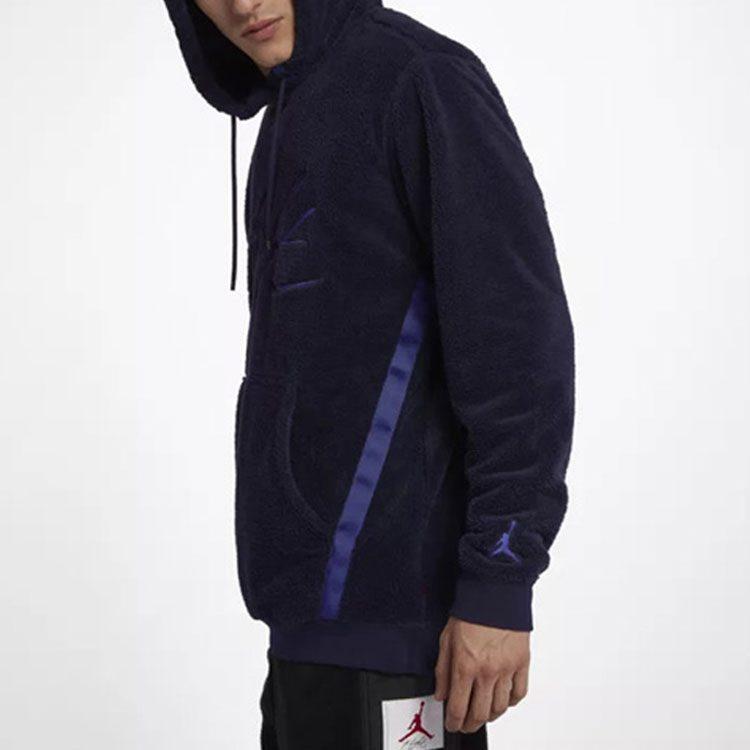 Jordan Flight Sweatshirts Men's Blue Hooded Moderate Regular AH6251-416