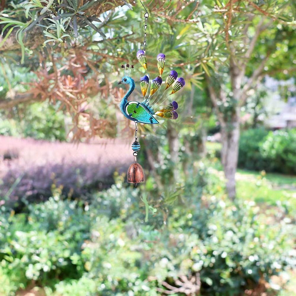 Exquisite Peacocks Hanging Wind Chime Antirust Iron Hanging Pendant  Indoor