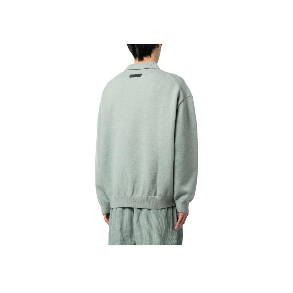 Fear of God Трикотажное поло с длинными рукавами Sycamore для мужчин, зеленые топы 192BT222181F