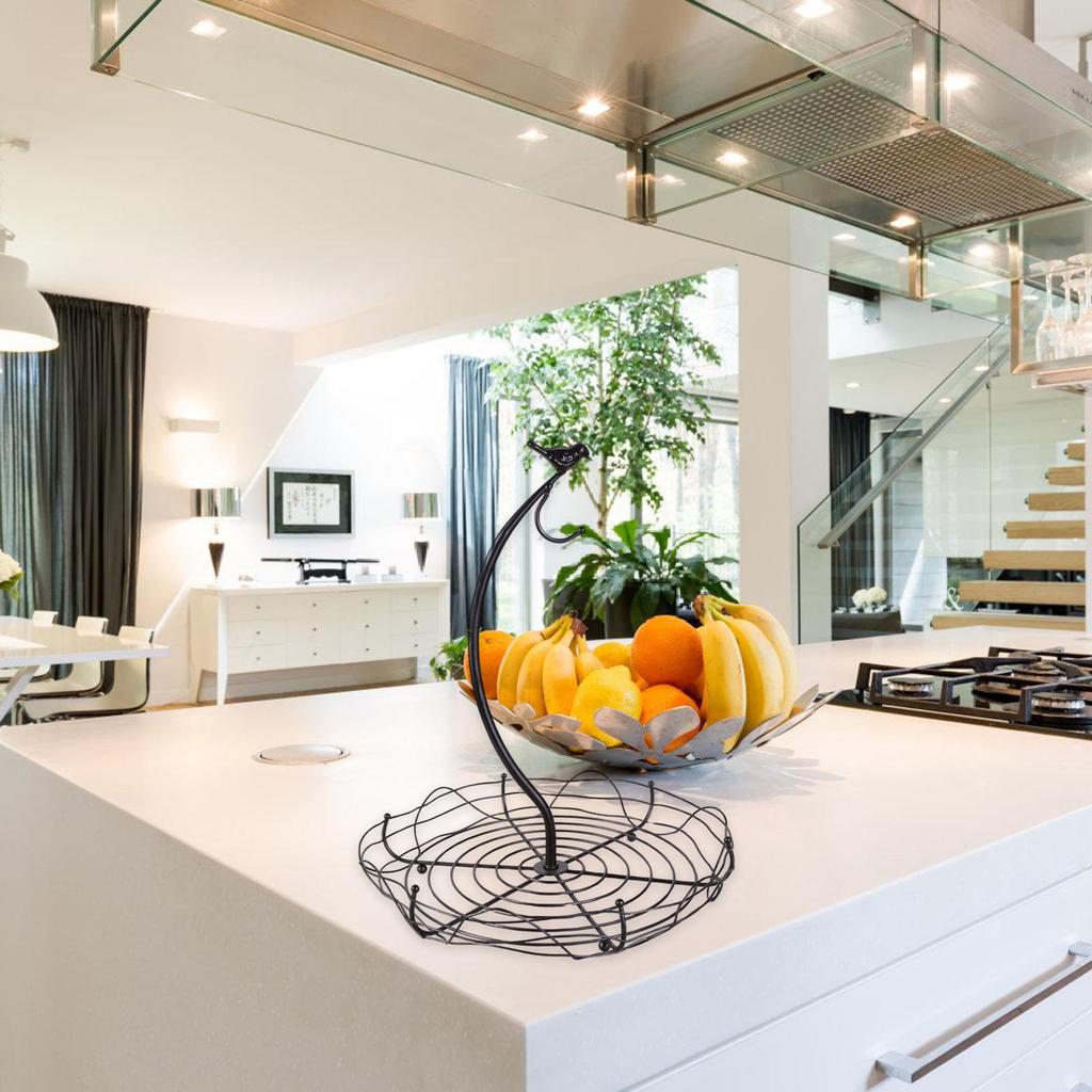 Современная настольная фруктовница-корзина, декоративные металлические органайзеры для фруктов для кухни и столовой