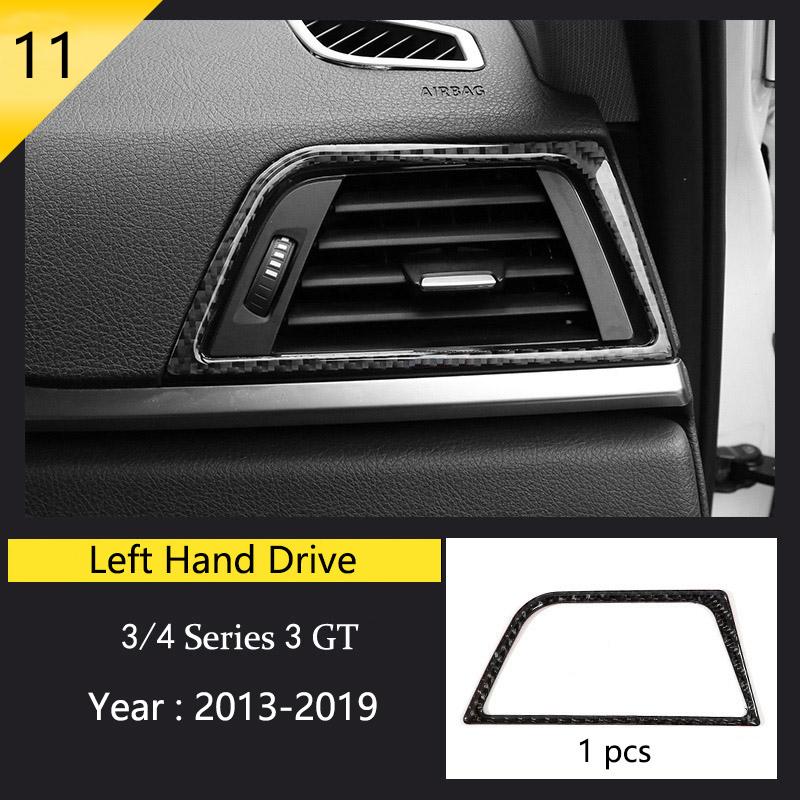 Car Styling Carbon fiber interior button panel Decoration Cover Trim Sticker frame For BMW 3 Series F30 3gt F34 F32 Accessories