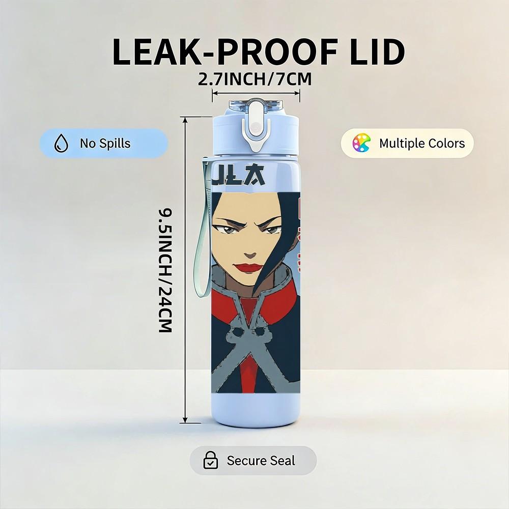 1PC Rezua Female Portrait 750ml sports water bottle leakproof straw lid outdoor office home
